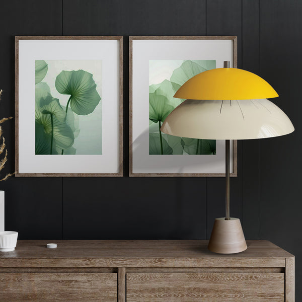 Lampe de bureau TOSEL MILANO,métal, bois H69xD40xP40 cm