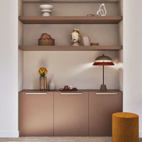 Lampe de bureau TOSEL MILANO,métal, bois H69xD40xP40 cm