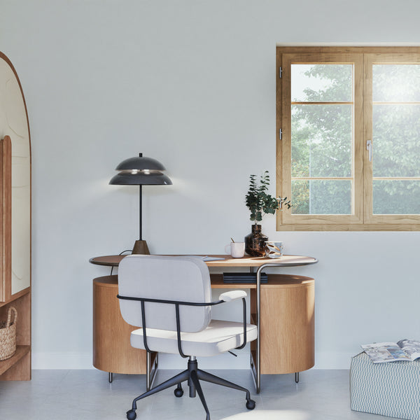 Lampe de bureau TOSEL MILANO,métal, bois H69xD40xP40 cm