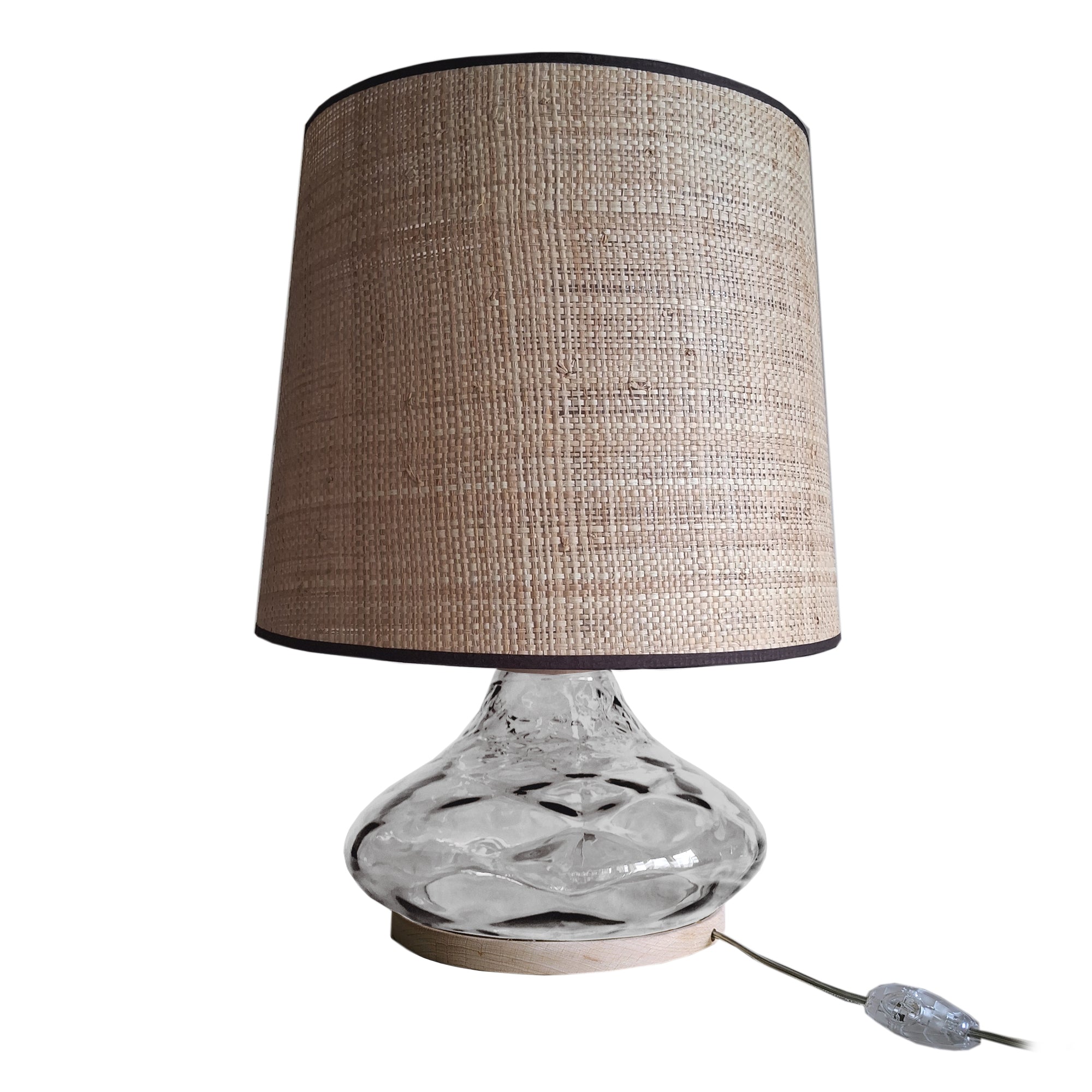 Lampe a poser TOSEL BURANO verre, H50xD35xP35cm- 1 Lumière