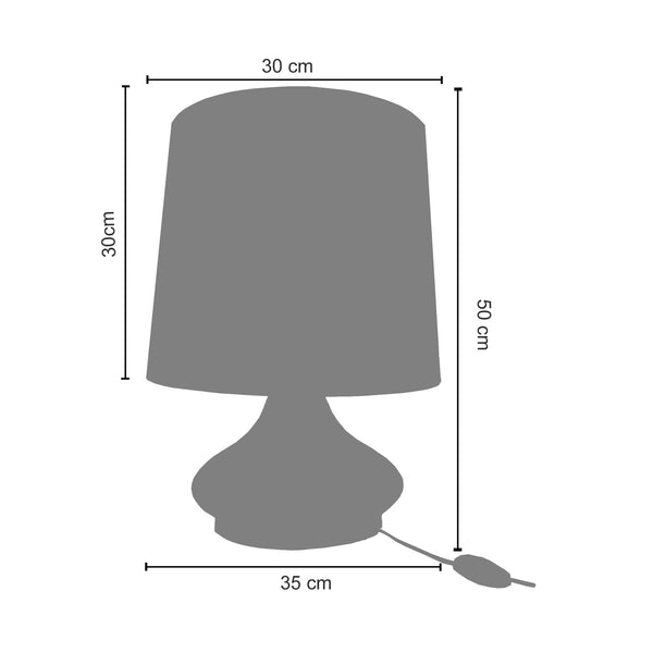 Lampe a poser TOSEL BURANO verre, H50xD35xP35cm- 1 Lumière
