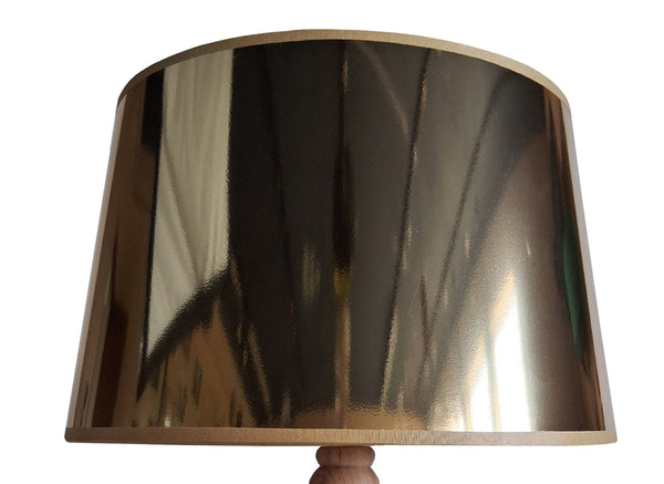 Lampe a poser TOSEL ABRUZZO verre et bois, tissu métalique H41xD26xP18cm - 1 Lumière