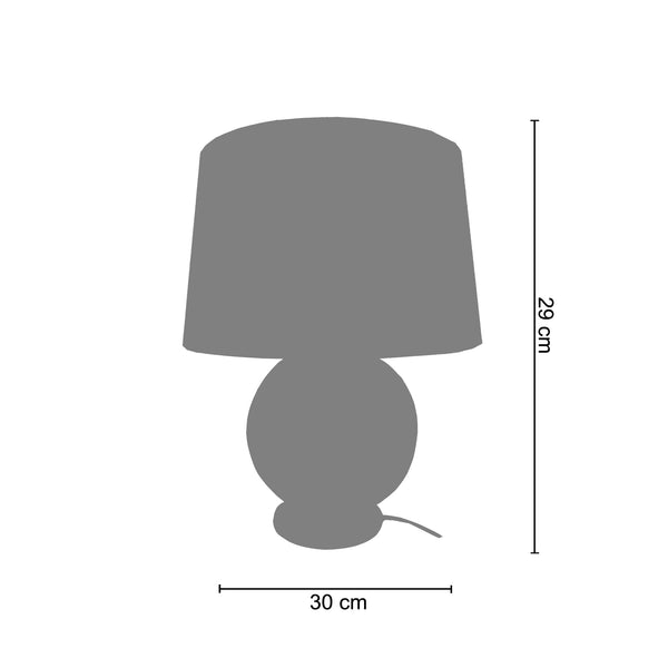 Lampe a poser TOSEL BARI verre et bois, tissu H30xD29xP18cm - 1 Lumière