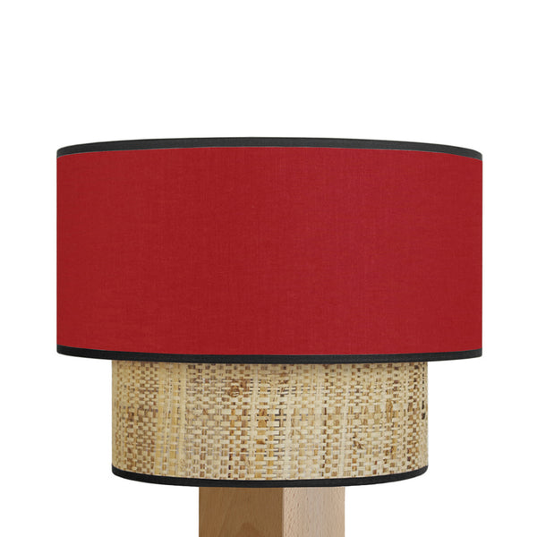 Lampe chevet SIRACUSA colonne cube bois