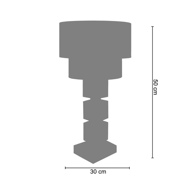 Lampe chevet SIRACUSA colonne cube bois