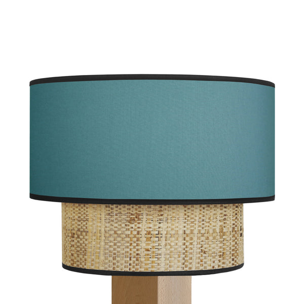 Lampe chevet SIRACUSA colonne cube bois