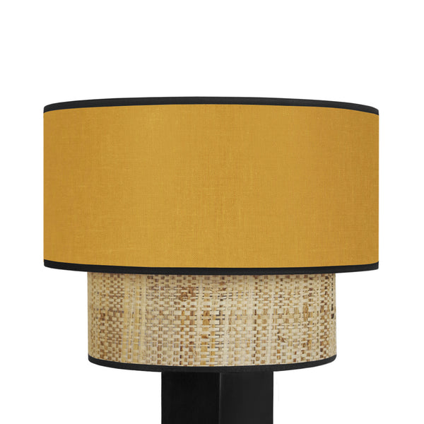 Lampe chevet SIRACUSA colonne cube bois