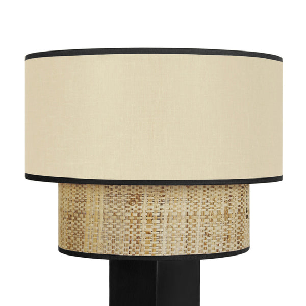 Lampe chevet SIRACUSA colonne cube bois
