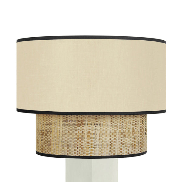 Lampe chevet SIRACUSA colonne cube bois