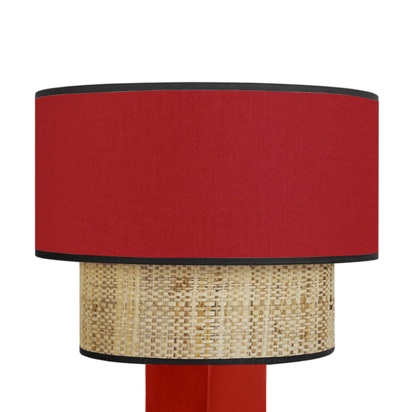Lampe chevet SIRACUSA colonne cube bois