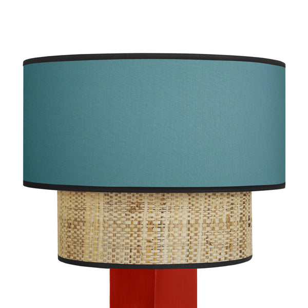 Lampe chevet SIRACUSA colonne cube bois