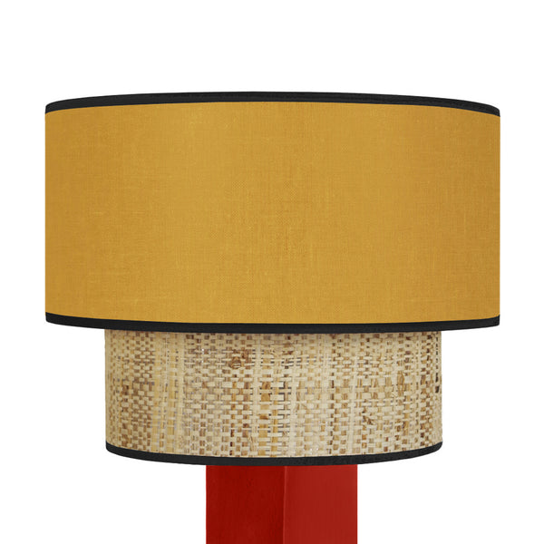 Lampe chevet SIRACUSA colonne cube bois