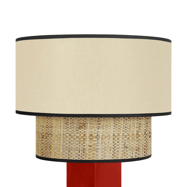 Lampe chevet SIRACUSA colonne cube bois