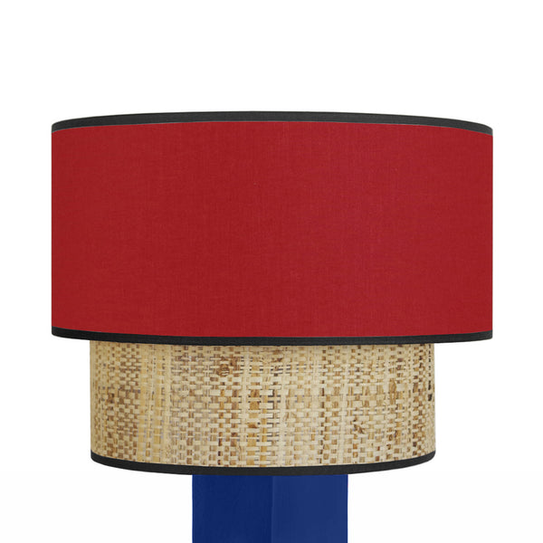 Lampe chevet SIRACUSA colonne cube bois