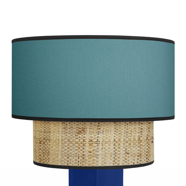 Lampe chevet SIRACUSA colonne cube bois