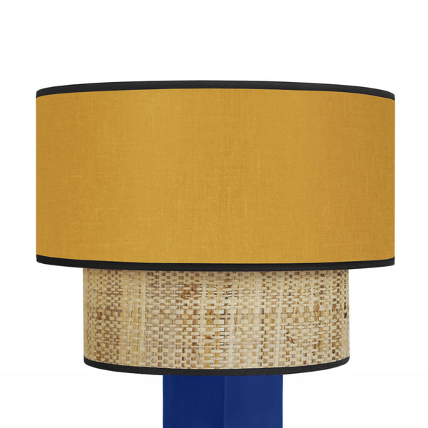 Lampe chevet SIRACUSA colonne cube bois