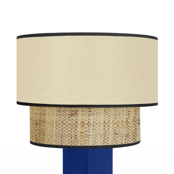 Lampe chevet SIRACUSA colonne cube bois