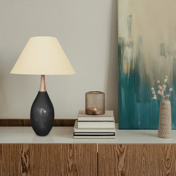 Lampe de bureau VANTAA,métal, bois H74xD50xP50 cm