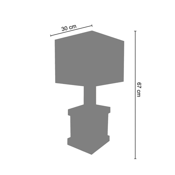 lampe a poser FRITZBURG verre cube