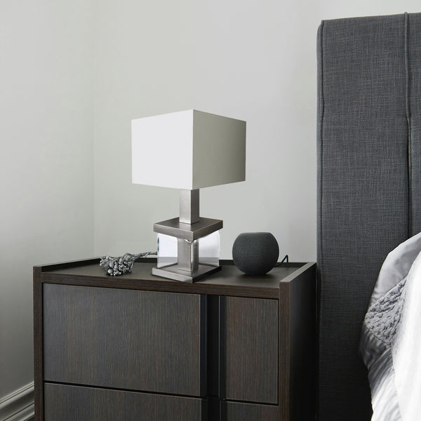 lampe a poser FRITZBURG verre cube