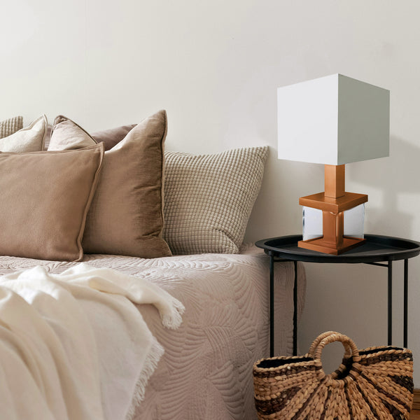 lampe a poser FRITZBURG verre cube