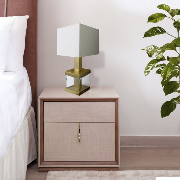 lampe a poser FRITZBURG verre cube