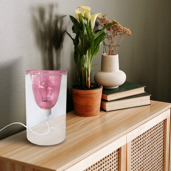 Lampe a poser LYON verre cylindre