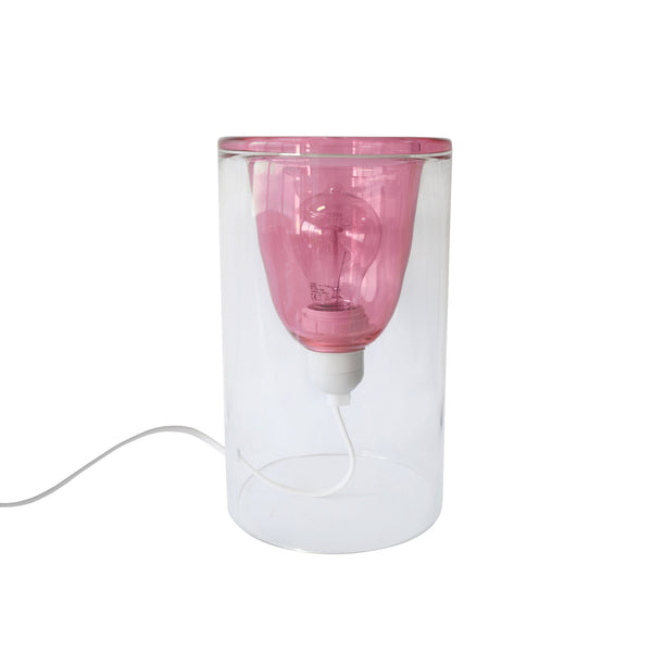Lampe a poser LYON verre cylindre