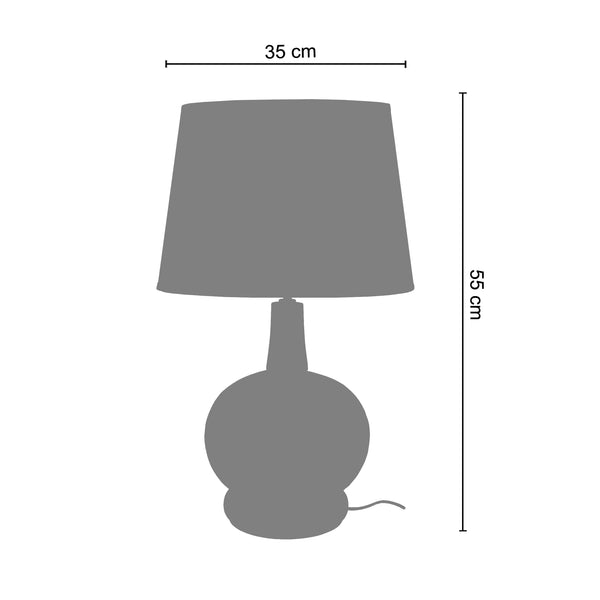 lampe a poser MARSEILLE bois verre colonne