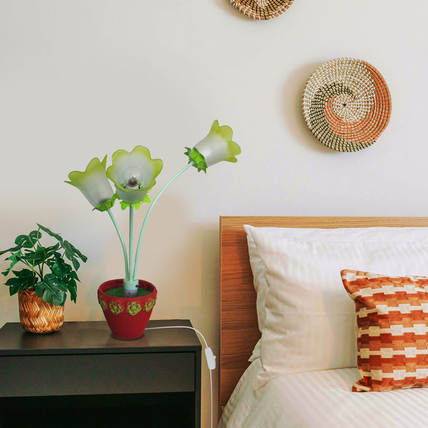 Lampe a poser FIORE ceramique verre bras