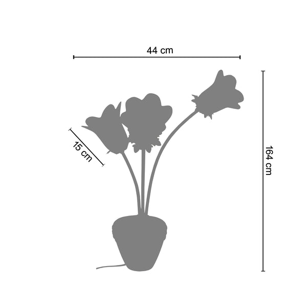 Lampe a poser FIORE ceramique verre bras