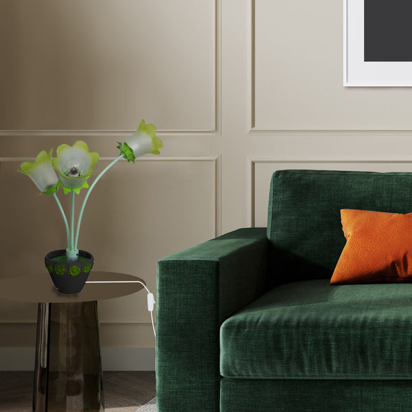 Lampe a poser FIORE ceramique verre bras