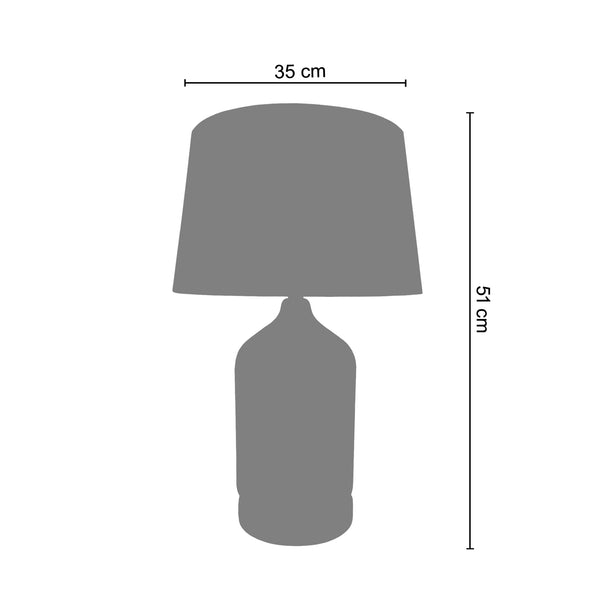 Lampe a poser FALKIRK bois verre colonne