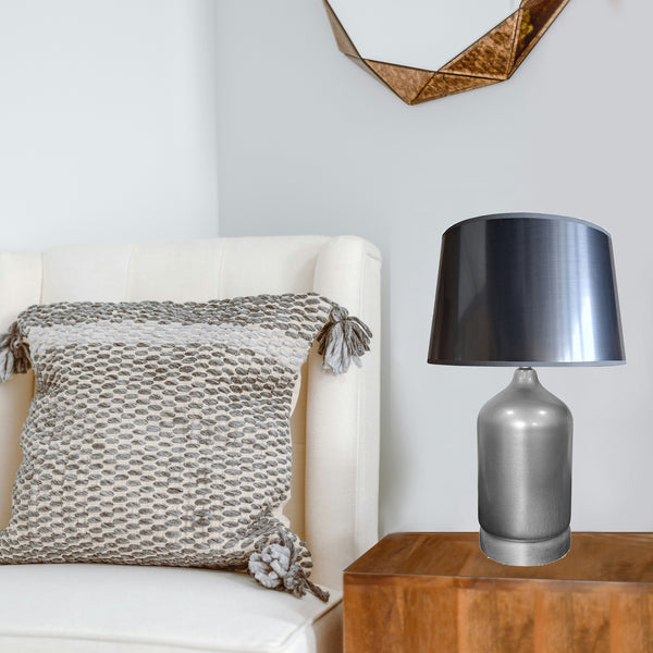 Lampe a poser FALKIRK bois verre colonne