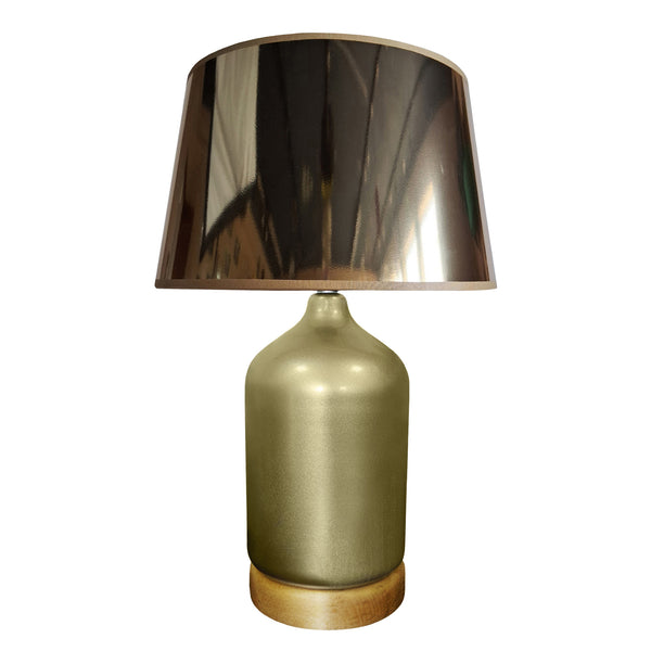Lampe a poser FALKIRK bois verre colonne