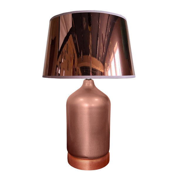 Lampe a poser FALKIRK bois verre colonne