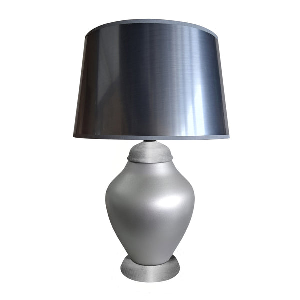 lampe a poser SKYE bois verre colonne