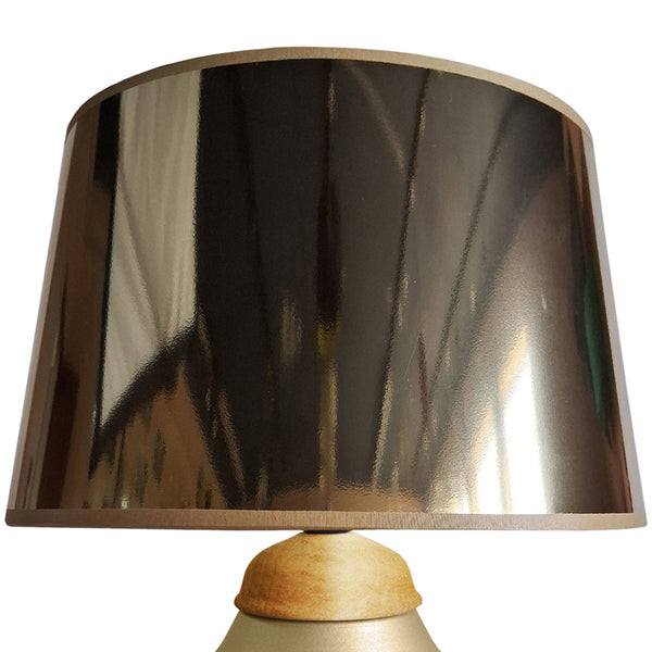 Lampe a poser SKYE bois verre colonne