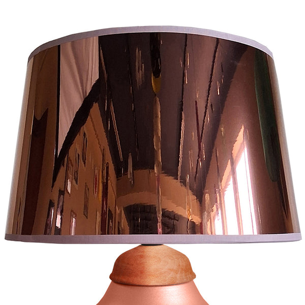 Lampe a poser SKYE bois verre colonne
