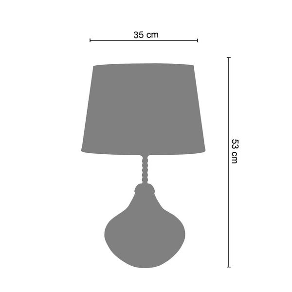 Lampe a poser DELF verre métal colonne