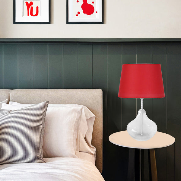 Lampe a poser DELF verre métal colonne