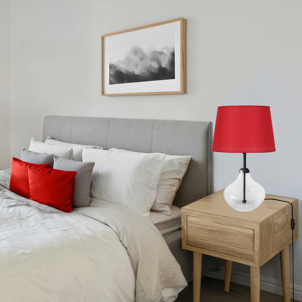 Lampe a poser DELF verre métal colonne