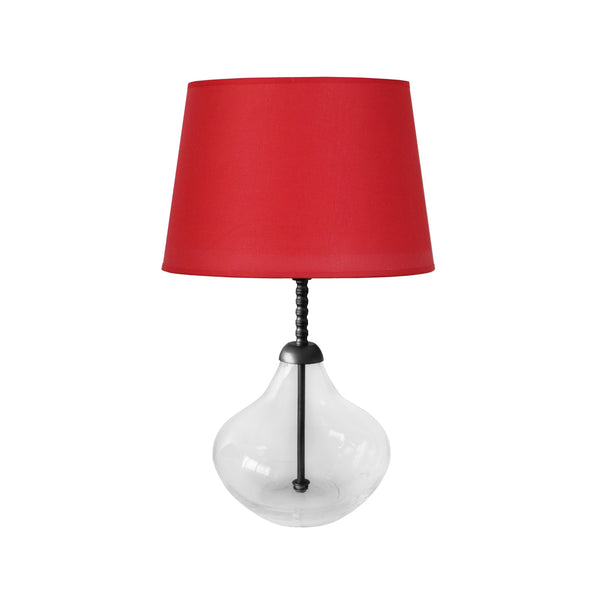 Lampe a poser DELF verre métal colonne