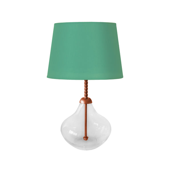 Lampe a poser DELF verre métal colonne