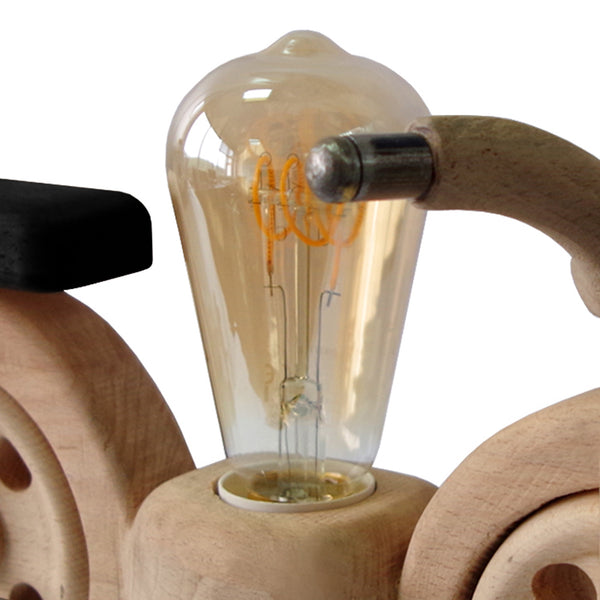 Lampe a poser MOTO motocycle bois métal