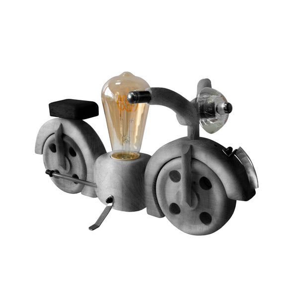 Lampe a poser MOTO motocycle bois métal