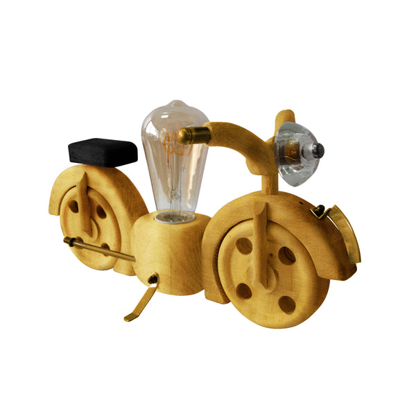 Lampe a poser MOTO motocycle bois métal