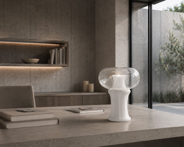 Lampe a poser MONREAL ovale bois