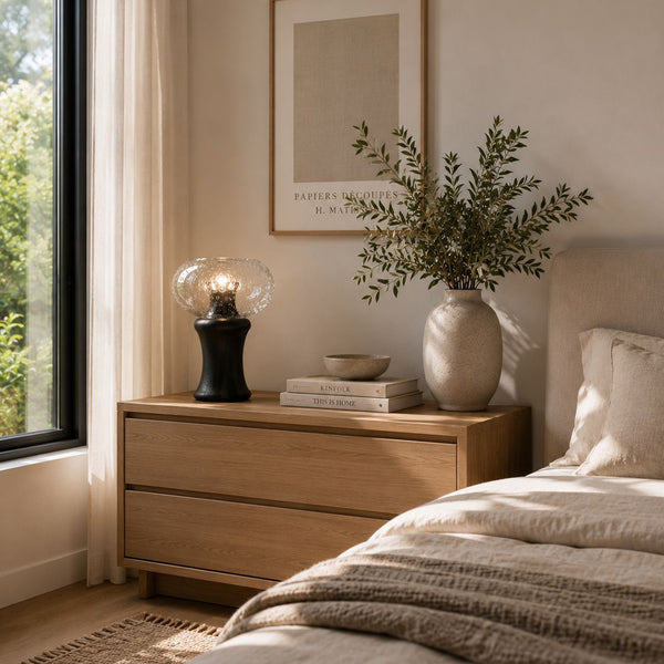 Lampe a poser MONREAL ovale bois