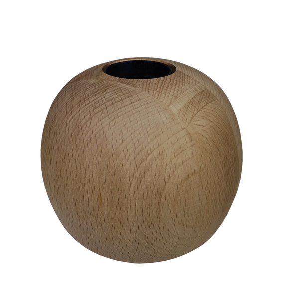 Lampe de chevet TOSEL BOULE,bois , H10xD11xP11  cm.